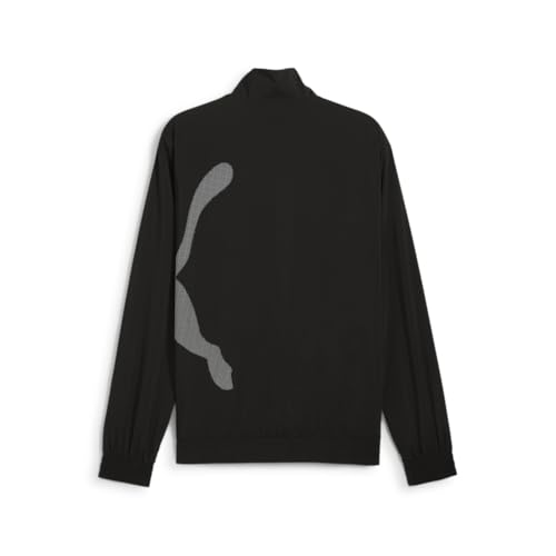 PUMA Mens Train Cat Woven Jacket Training Athletic Outerwear Casual Full Zip Moisture Wicking - Black2
