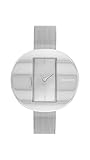 Calvin Klein Analog Quarzuhr für Damen mit Silbernes Edelstahl-Mesh-Gliederarmband - 25200016