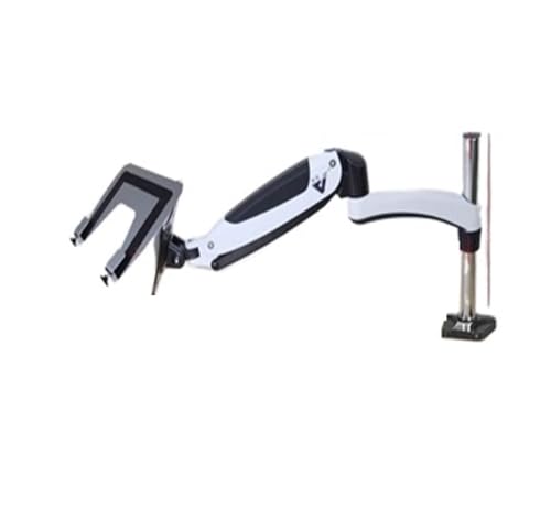 Support ordinateur portable double bras gaz pour bureau de télétravail - 2