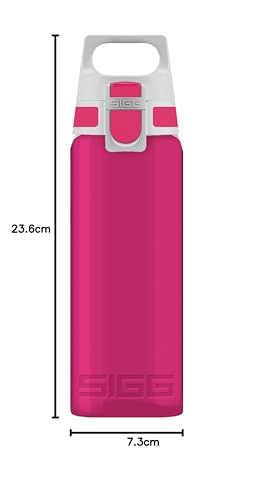 Sigg Total Color Berry Trinkflasche (0.6 L), schadstofffreie und auslaufsichere Trinkflasche, leichte und bruchfeste Trinkflasche aus Tritan