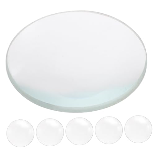 GALPADA 5pcs Optical Lens Convex and Concave Lens Convex Lenses for Telescope Biconvex Lens Lab Double Convex Lens Physics Convex Lens Focal Lenses for Science Large Converging Magnified