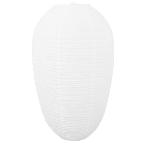 HOMSFOU Lanterne Japonaise Ovale en Papier: Abat-Jour Vintage en Papier de Coton Fait Main – Luminaire Suspendu Décoratif pour Salon et Chambre, Éclairage...