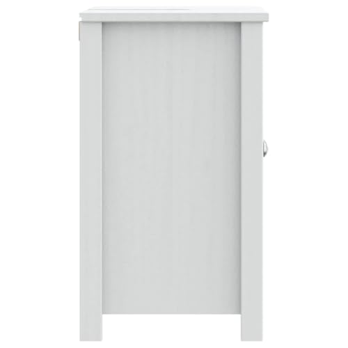 Gabinete para lavabo de baño 23.6"x13.4"x23.2" de madera maciza de pino con almacenamiento miniatura 6