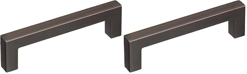 Image of Amerock | Cabinet Pull | Oil Rubbed Bronze | 3-3 /4 inch (96 mm) Center to Center | Monument | 2 Pack | Drawer Pull | Drawer Handle | Cabinet Hardware
