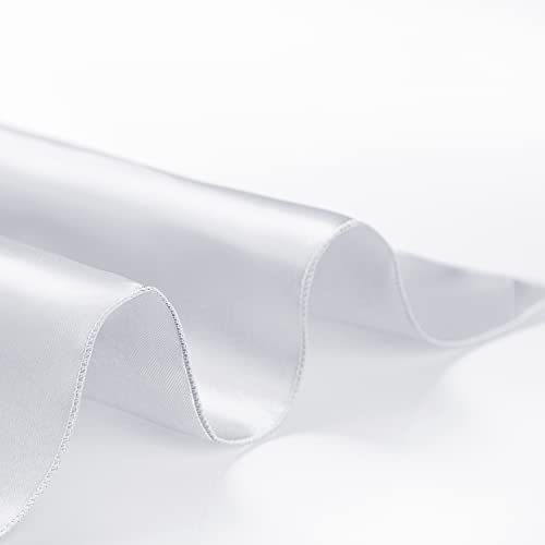 Vacvelt 50 Pack White Satin Napkins 20X20 Inch Wedding Napkins Bulk, Decorative Elegant Dinner Napkins Square Table Napkins Decor, Silky Satin Cloth Napkins For Restaurant Banquet Graduation Party #TOP5