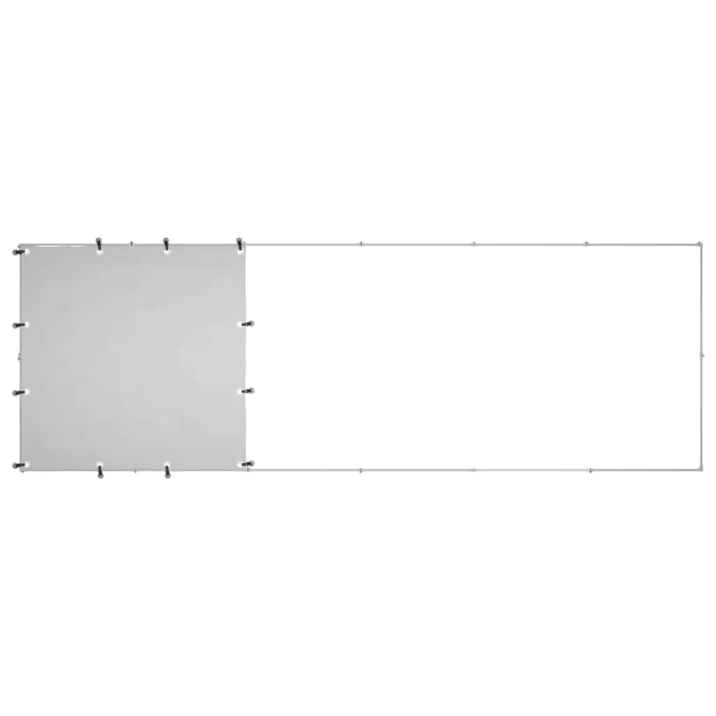 Srebrna hodowla dla psów ze stali z wodoodpornym dachem z polietylenu, 330 x 110 x 110 cm, składana i przenośna, do wybiegu dla szczeniaków, wybiegu, ogrodu, tarasu, bezpieczeństwa i ochrony