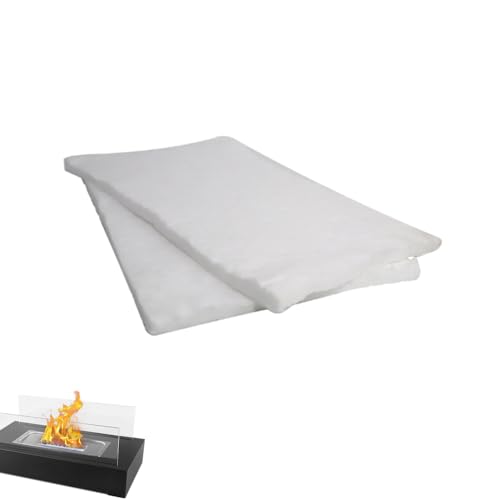 2/4/6 unids lana cerámica para chimenea etanol, 30 × 20 cm mecha de chimenea resistente al calor, bolas de cerámica cortables para chimenea de mesa para prolongar el tiempo de combustión