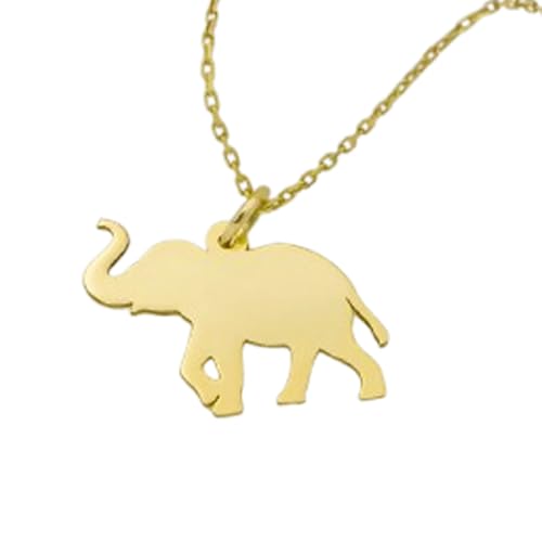 Collier éléphant argent 925 et or par Demir Uluer LKBEADS
