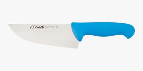 Arcos Serie 2900 - Cuchillo Carnicero Ancho - Hoja de Acero Inoxidable Nitrum de 170 mm - Mango inyectado en Polipropileno Color Azul Arcos Serie 2900 - Cuchillo Carnicero Ancho - Hoja de Acero Inoxidable Nitrum de 170 mm - Mango inyectado en Polipropileno Color Azul