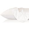 LILYSILK 19 Momme Seidenkissenbezug 40×60 Uniseite 100%  Maulbeerseide Kissenbezug, Uniseite aus Baumwolle Kopfkissenbezug mit Reißverschluss Haar- und Hautpflege Seidenbezug 1 Stück—Elfenbein