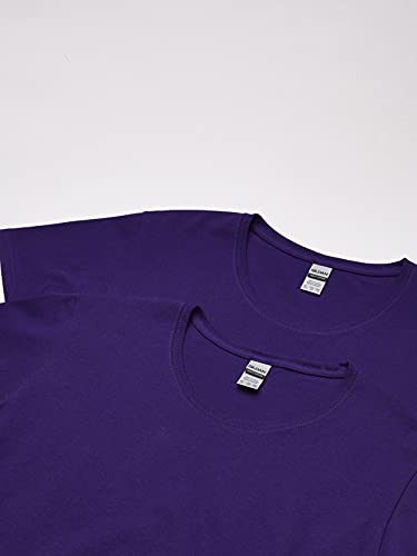 Gildan Women's Heavy Cotton Adult T-Shirt, 2-Pack, Purple, Medium #TOP1