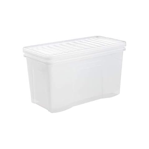 Set of 3 Wham 110lt Plastic Storage Boxes Cover