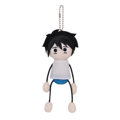 Porte-clés L en peluche 10 cm pour sac d'école et déco anime