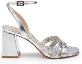 Jewel Badgley Mischka Michelle Metallic Strappy Block Heels - Image 5