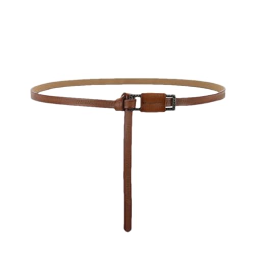 Pohullan Women Leather Thin Belt Waist Designer Waist Tied Belt