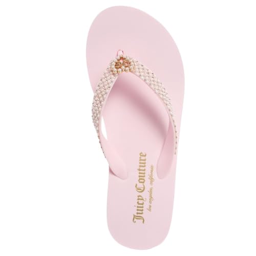 Image of Juicy Couture Women's Wedge Platform Flip Flops, Fashion Beach Sandals with Soft Footbed and Thong Style