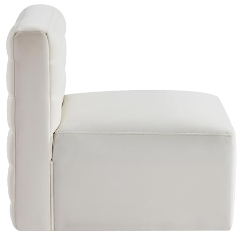 Sillón Modular Terciopelo Crema Sin Brazos miniatura 6