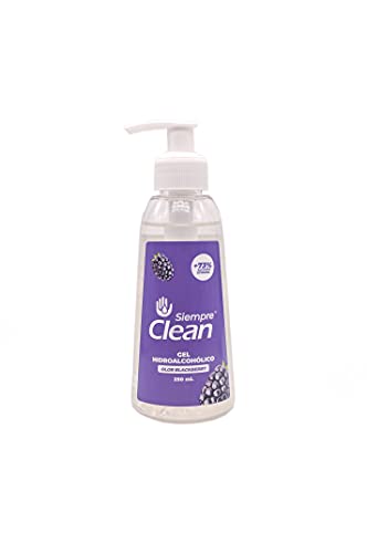 Always Clean Gel Hydroalcoolique avec Distributeur, Gel Hygiénisant Doux pour la Peau, 73% d'Alcool Éthylique, Parfum Mûre, 250 Ml Cover