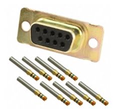 205555-2 Connector 9 Position D-Sub Receptacle, Female Sockets