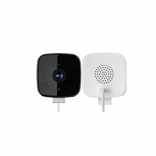 2025 Cámara de vigilancia en color 2K con visión nocturna WiFi, sistema de seguridad para el hogar inteligente para grabación continua, alarmas inteligentes (blanco, 10,9 x 10,2 cm)