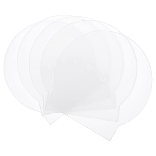 LIFKOME 15pcs CD DVD Case Jewel Case DVD Storage Disk Refill Plastic CD Sleeve Cover Round Stand Holder Disc Case for CD DVD VCD Protection Replacement