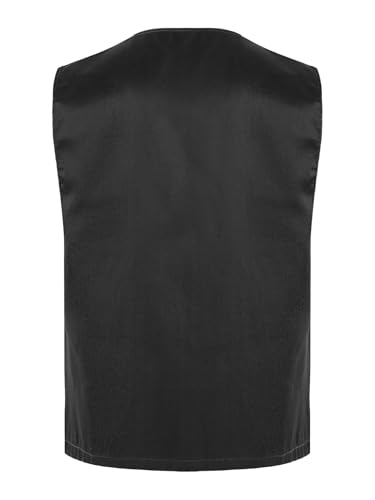 Unisex Kids Boys Girls Sleeveless Button Down Vest Waistcoat Side Pockets Volunteer Activity Uniform2