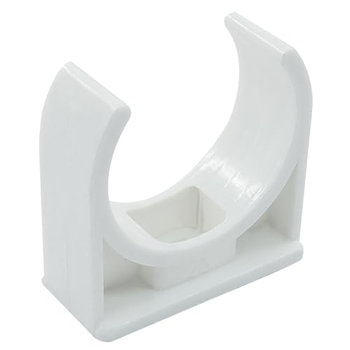 BokWin Clips de PVC en forma de U, paquete de 100 unidades, hebillas de PVC blanco en forma de U de 1 pulgada (25 mm) para bandejas de TV, tubos, soporte de manguera, clips de instalación rápida para