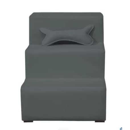 Hierarquia Pet 3 Degraus Rampa Almofadada Suede Cinza Cinza (grátis Almofada Pet Osso)(AZUL MARINHO)