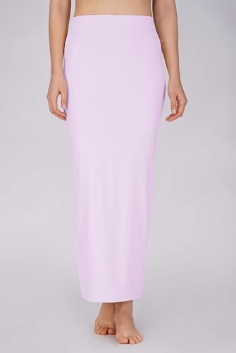 Sunehla Deal Saree Shapewear Petticoat for Women | Spandex Skirt with Side Slit (LAVENDER, Large) — view 5