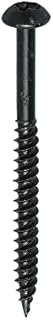 4x50 (8x2) BLACK WOOD SCREW POZI ROUND HEAD BLACKJAX POZIDRIVE JAPANNED PHILLIPS HEAD SMALL STEEL SCREWS CHIPBOARD MDF CABINET FURNITURE (Pack of 20, 50, 100) (20)