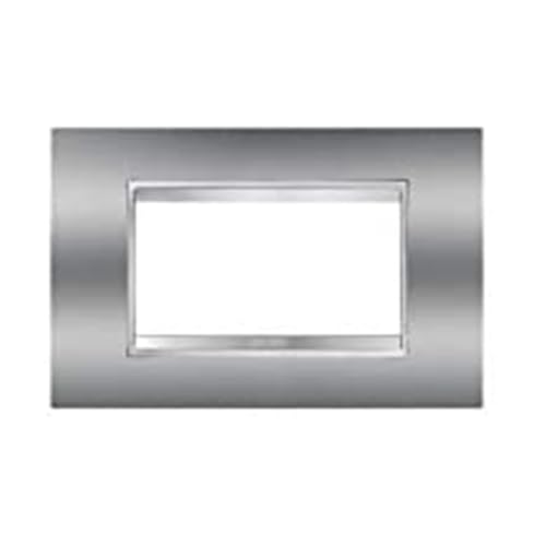 Gewiss GW16204MC Chorus Lux Placca, 4 Posti, Cromo