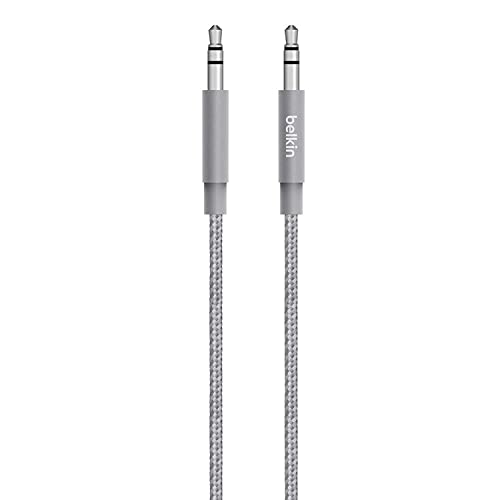 Belkin - Câble Audio Premium, Jack-Jack 3,5mm - Gris Métallique