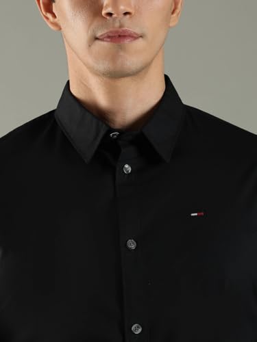 Image of Solid Slim Fit Cotton Shirt