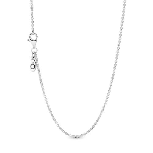 Pandora Classic Cable Chain Necklace - Thin Necklace Chain with Lobster Clasp - Great Gift for Women - Sterling Silver Adjustable Chain Necklace - 17.7"3