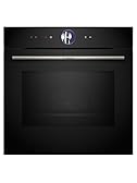 Bosch HMG7361B1, Forno combinato con microonde smart da incasso, Funzione Airfry, Chiusura ammortizzata della porta, Display TFT Touch Plus, Nero, 60 cm.