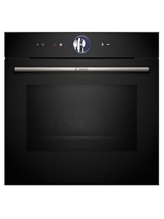 Bosch HMG7361B1, Forno combinato con microonde smart da incasso, Funzione Airfry, Chiusura ammortizzata della porta, Display TFT Touch Plus, Nero, 60 cm.