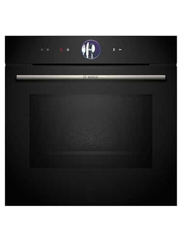 Bosch HMG7361B1, Forno combinato con microonde smart da incasso, Funzione Airfry, Chiusura ammortizzata della porta, Display TFT Touch Plus, Nero, 60 cm.