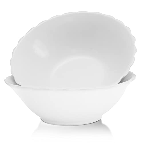 Boalumi Ceramic Salad Bowl,24 Ounce Soup Bowls For Kitchen,Pasta Bowls For Dinner,White Ramen Bowl,Serving Bowls And Microwave Safe Bowls,Cereal Bowl Set Of 2 #TOP28