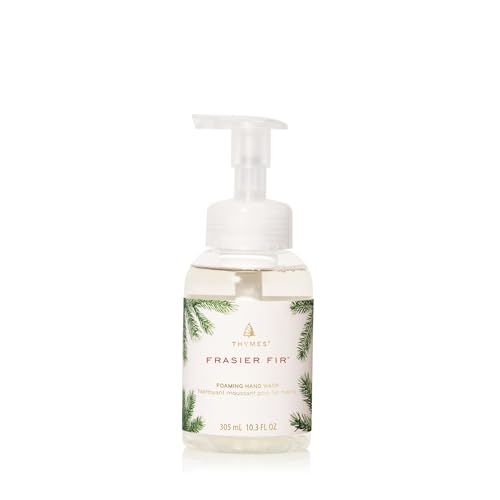 Thymes Foaming Hand Wash with Aloe & Glycerin - Foaming Hand Soap with Pump - Kitchen or Bathroom Decor - Pine Soap with Notes of Crisp Siberian Fir Cedarwood & Sandalwood (Frasier Fir 10.3 fl oz)