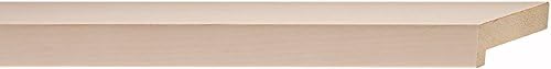 Picture Frame Moulding (Wood) 100ft Bundle - Contemporary White Washed Finish - 0.75" Width - 1 3/4" Rabbet Depth