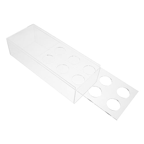 Zerodeko Florero De Acrílico Jarrón Largo De Acrílico con Agujeros para Flores Bandeja De Flores De Centro De Mesa De Acrílico Jarrón Central Jarrón Rectangular De Acrílico Florero Largo