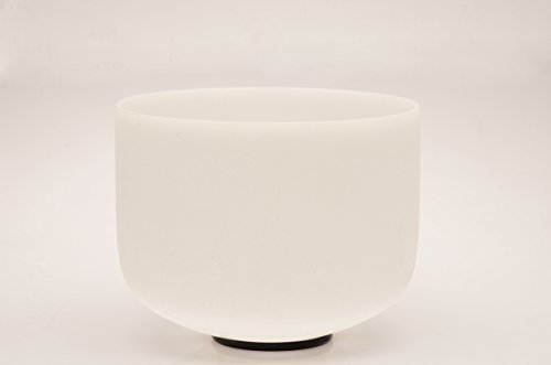 TOPFUND Black G Note Crystal Singing Bowl 8 inch Throat Chakra with Suede Mallet