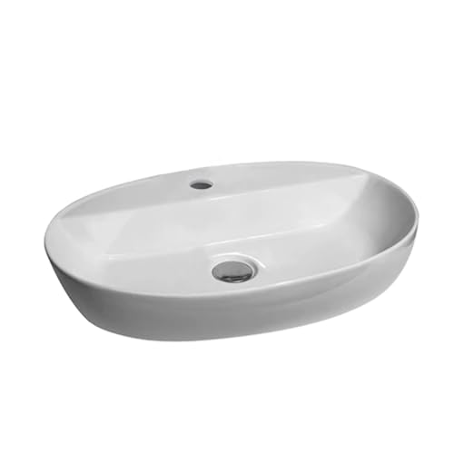 Lavabo D'Appoggio Mod. La63 Cm 60 X 40 Bianco