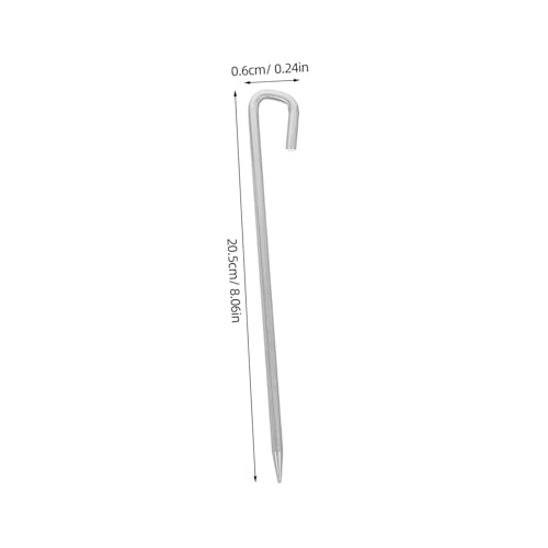 Estacas de tienda de campaña de acero inoxidable Toyvian de 20 cm para suelo duro 3