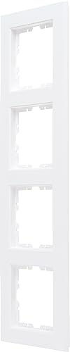 Kopp HK07 Abdeckrahmen 1-fach, Arktisweiß Matt – 10 Stück, 55x55 Mm, Für Schalter & Steckdosen