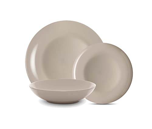 Kaleidos - Servizio piatti in Porcellana da 18 pz. ''TORTORA MITIKA''