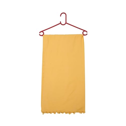 Image of Bhagalpuri Soft Dull Cotton Single Chadar | Single Thread Lightweight Odhne Wali Chadar | Top Sheet for Sleeping Summer (Yellow)