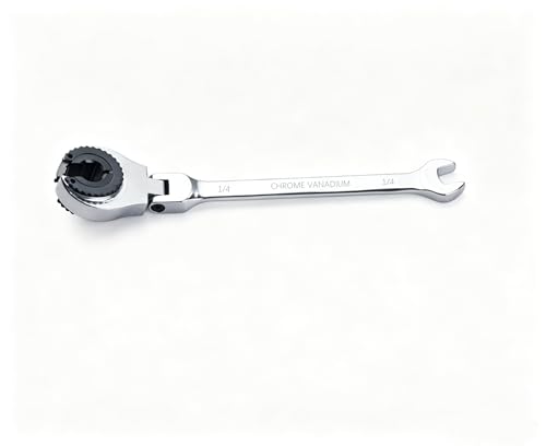 Image of FLZOSPER 1 /4-inch SAE Fix Tubing Wrench,Flex-Head Gear Wrench, Ratcheting Fix Combination Wrench Spanner