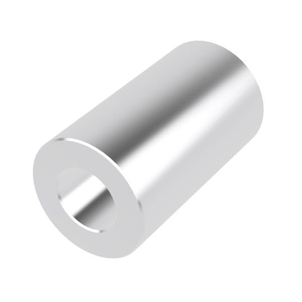 Aluminum Spacer 1/2" OD x 1/4" ID x 7/8" Long-Round Spacer Unthreaded Standoff Bushing Plain Finish, Fits Screws Bolts 1/4" or M6 by Metal Spacers Online (100 Pack)