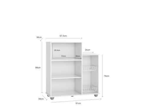 Armário Multiuso com 2 Portas Poliman Sollys Branco